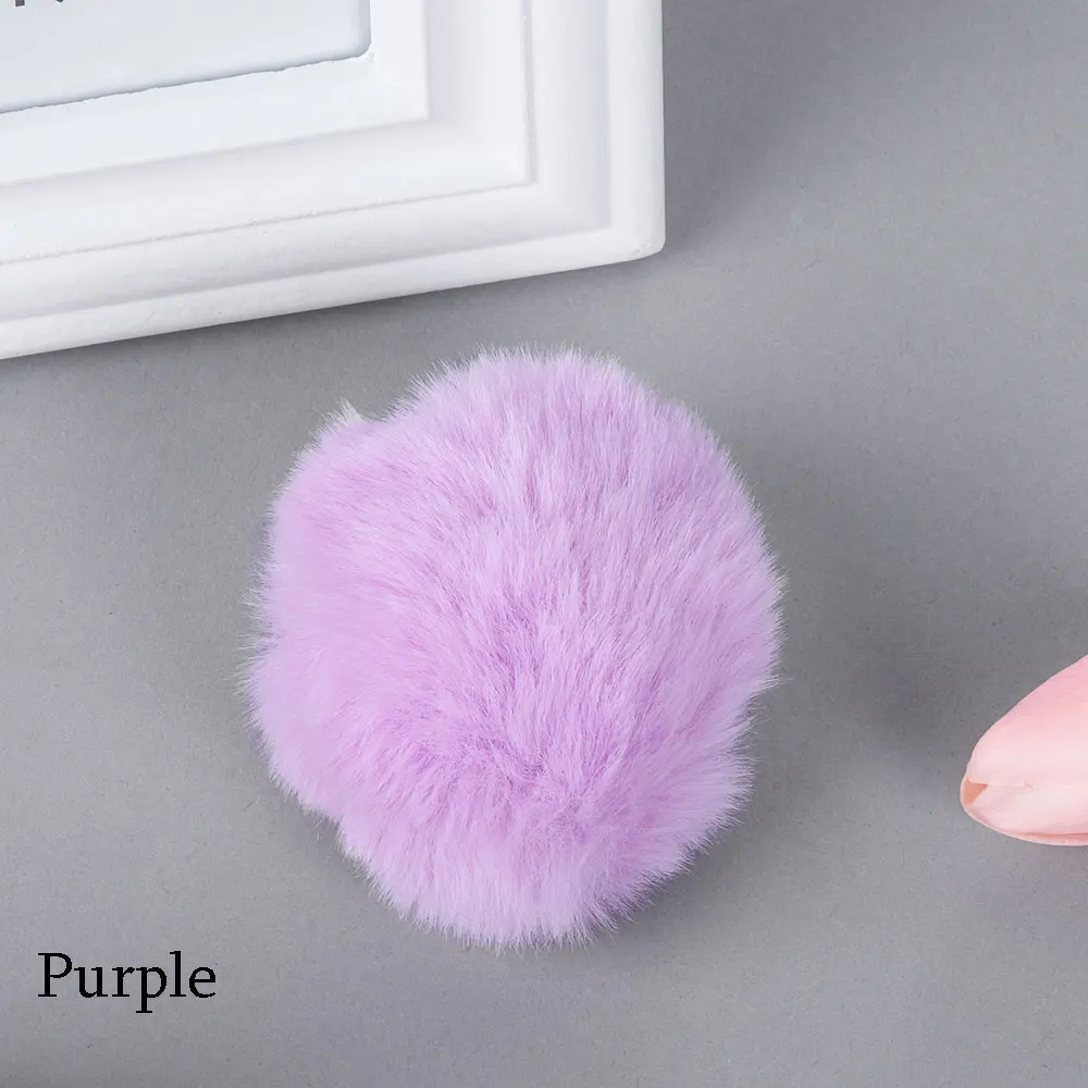 purple 1 шт многоцветная искусственная кроличья меховой шарик плюшевый пушистый помпон брелок Аксессуары Одежда поставки сумка Автомобиль Подвеска Одежда DIY ремесло - Цвет: purple