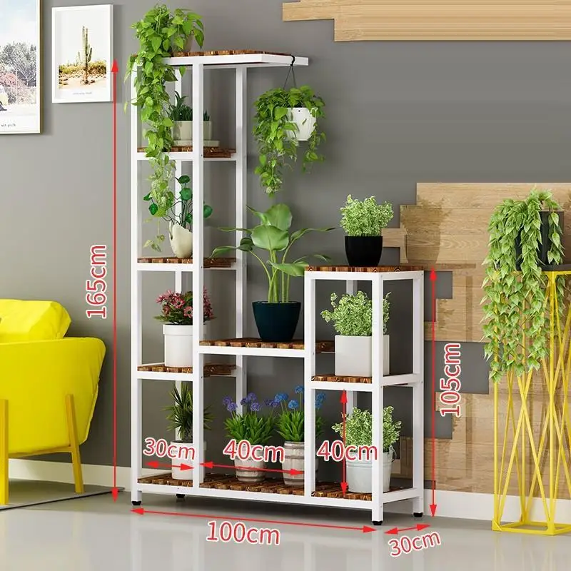 Version L Decorativa Madera Estante Para Plantas Suporte Flores Крытая лестница Stojak Na Kwiaty Dekoration напольная Цветочная подставка для растений - Цвет: Version L