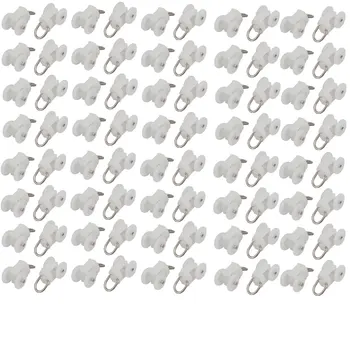 

uxcell 80pcs 12mm Dia Twin Wheel Curtain Track Rail Slide Rolling Rollers Gliders White