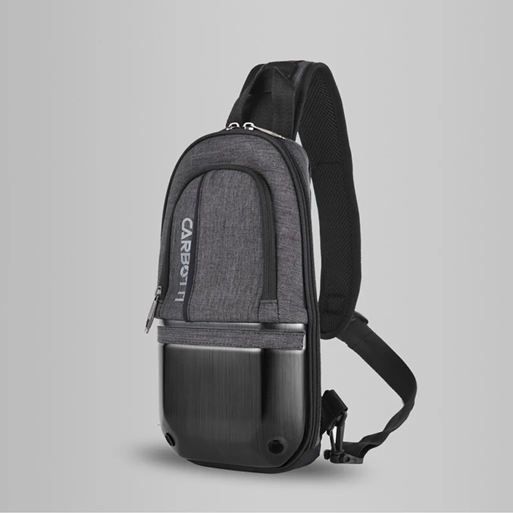 New Shoulder Bag Men Diagonal Cross Breast Bag Hard Shell Casual Multifunction Crossbody Bag For Men Short Trip Chest Bags Pack
