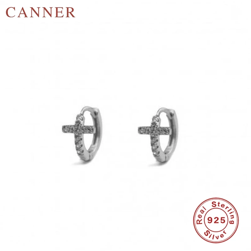 2-silver 925 пробы, серебряные, Круглые, золотые, серебряные, цветные, крест, маленькие серьги-кольца для женщин, простая Геометрическая Бусина Серьги-заклепки, ювелирные изделия - Окраска металла: 2-silver