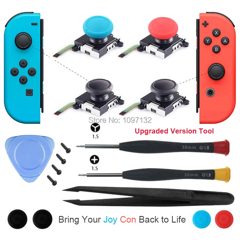 Nintendo Switch 3D аналоговые для Joycon джойстик пальца палочки Сенсор запасные части
