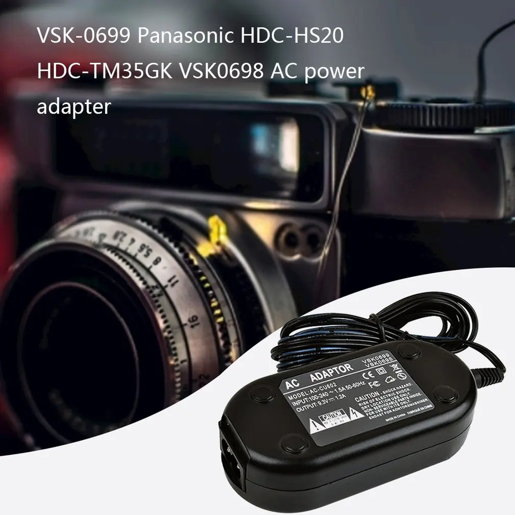 High Performance Power Supply Adapter Charger Cord Cable Kit Black Durable VSK-0699 for Panasonic SDT750 TM20 TM300 TM700