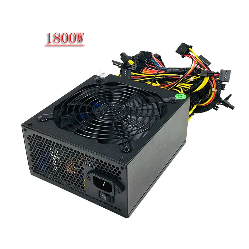 ПК добычи Рог Питание 1800W компьютерный блок питания ATX PSU ETH Шахтер источника для