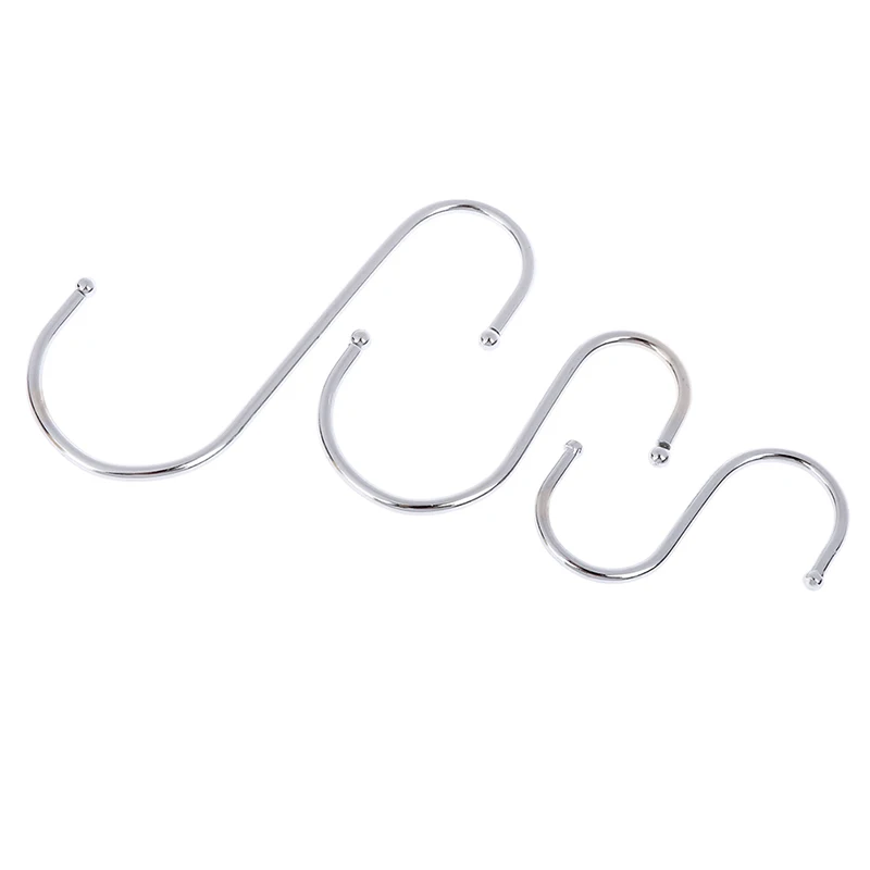 

8/6/4pc Stainless Steel S Shaped Hooks Kitchen Rustproof S Type Hooks Hanging Pans Cups Bags Towels