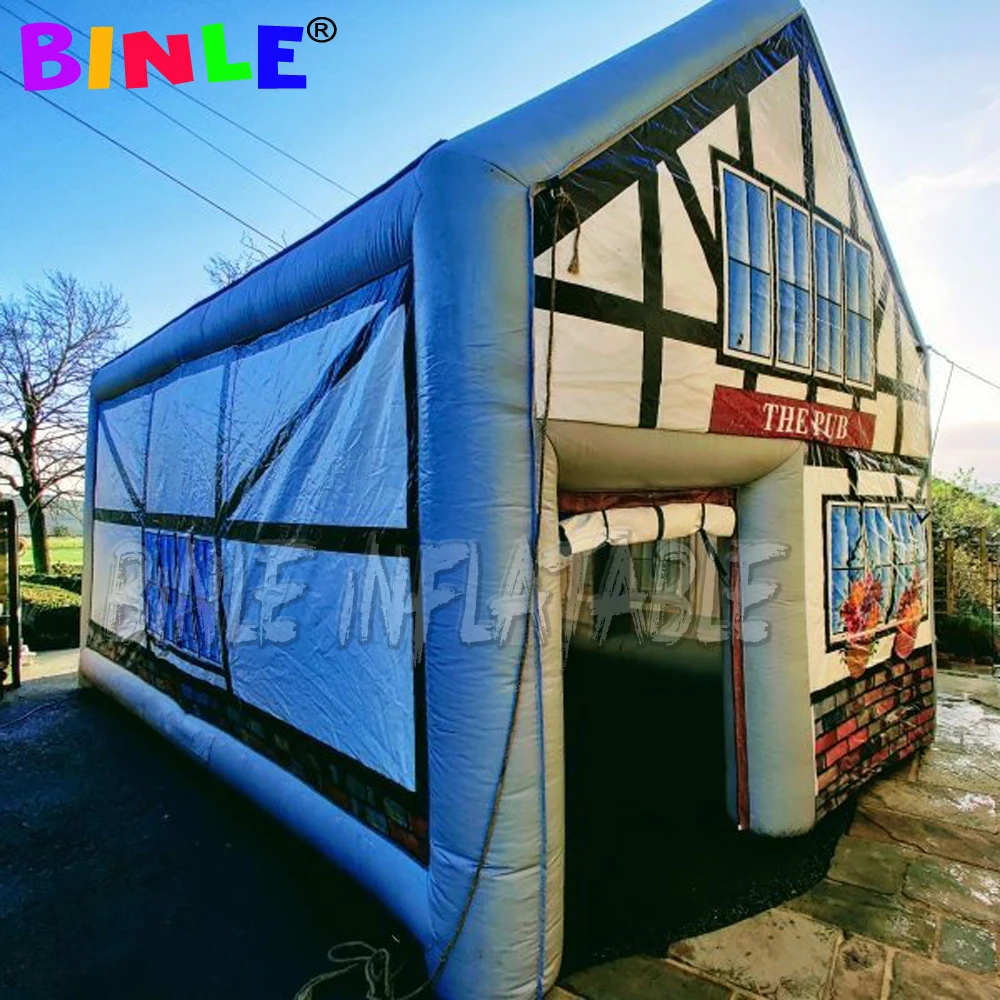 Mordern 6x4m outdoor party Inflatable Bar Pub,Inflatable Pub Tent inflatable Nightclub house for garden use good for 40people 3