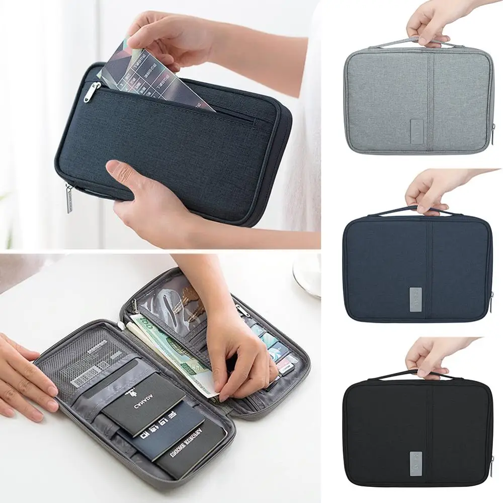 travel passport wallet & document organizer bag
