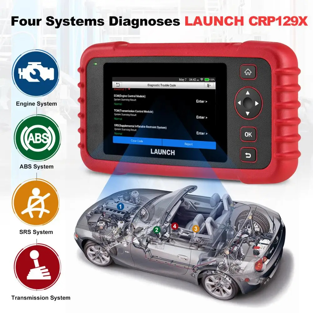 LAUNCH X431 CRP129X OBD2 диагностический сканер OBDII автомобильный инструмент для