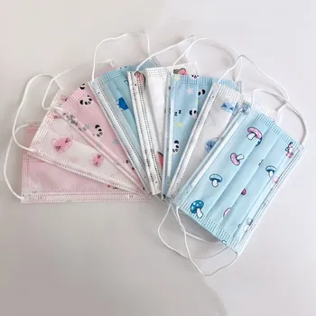 

Children's Face Mask Disposable Kids Face Fabric Facial Mask Industrial 3ply Ear Loop Mascarilla Disposable Mouth Caps