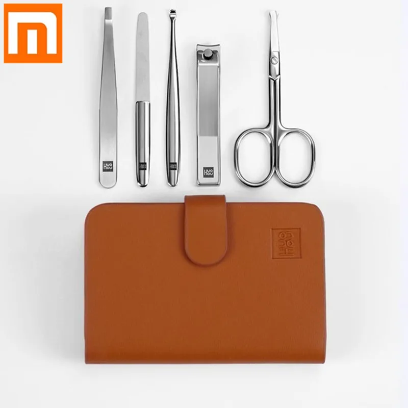 

Hot Xiaomi Mijia Huohou Nail Clipper Stainless Nose Hair Trimmer Portable Travel Hygiene Kit Nail Cutter Tool Sets