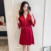 Сексуальное Ночное Платье с лямкой на шее, шелковая ночная рубашка, домашняя одежда, Корейская версия, шелковый пояс, нагрудная подушка, пижама, женская летняя двухкомпонентная