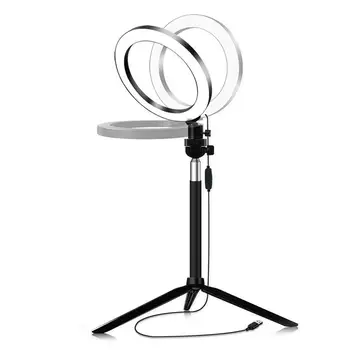 

6 inch Professional Phtography Light Dimmable LED Ring Light Fill Light With Tripods For Selfie Phone Video Photography Lighting