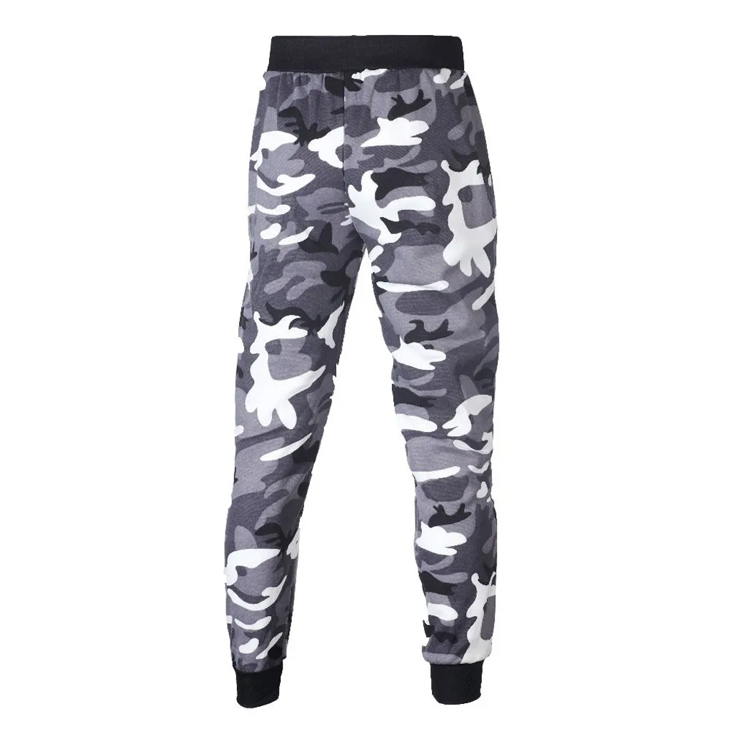 С камуфляжным принтом; мужские зимние штаны для велоспорта тонкие эластичные узкие брюки в стиле милитари женская мода Для мужчин s зимой, эластичная резинка на талии, Повседневное Длинные свободные брюки