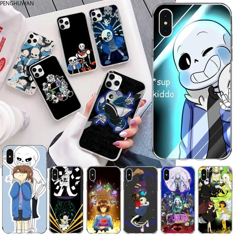 Чехол из мягкого ТПУ для телефона Undertale Sans And His Puns черный чехол iPhone 11 pro XS MAX 8 7 6 6S Plus