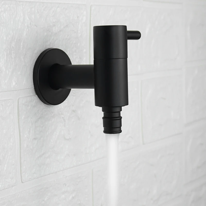 Outdoor Garden Wall Mounted Extra Long Mop Washing Faucet Bathroom Washing Machine Water Tap Solid Brass Single Cold Sink Faucet