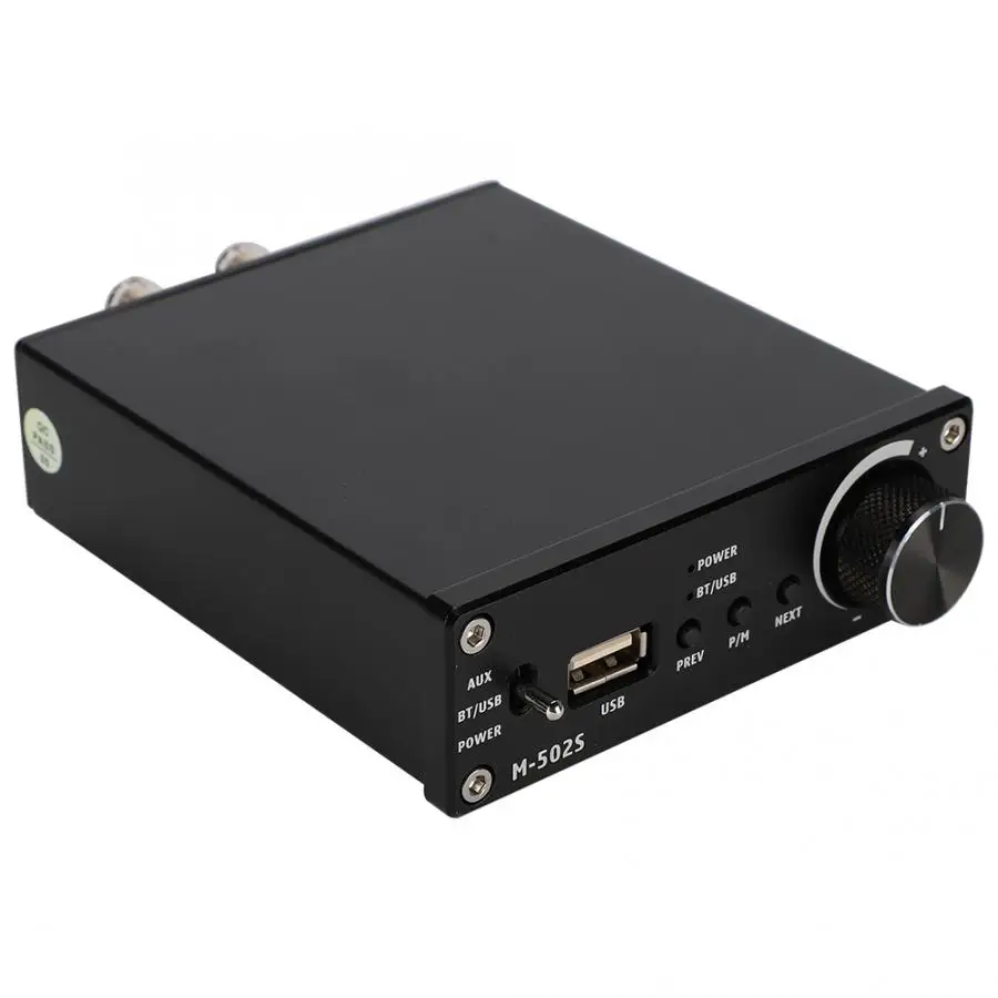 M-502S домашний аудио стерео USB драйвер Bluetooth 5,0 цифровой Hi-Fi Мощность усилитель позолоченный RCA 50 Вт 2 канальный усилитель мощности(110-240 V