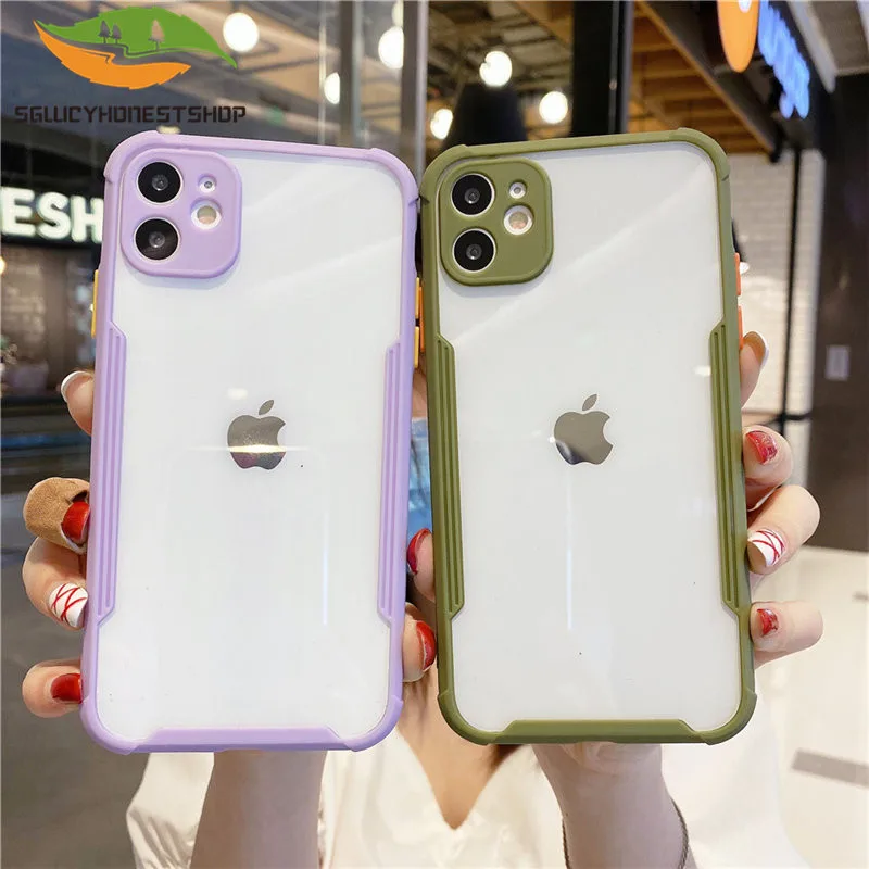 Новый Ударопрочный Прозрачный чехол для телефона iPhone 11 Pro Max SE 2020 X XR XS 8 7 Plus твердый