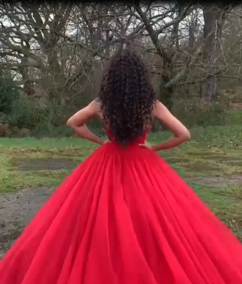 Robe de soiree милые красные платья для выпускного вечера тюль Длина до пола Вечерние платья под заказ Девушки Формальные Вечерние платья дешево