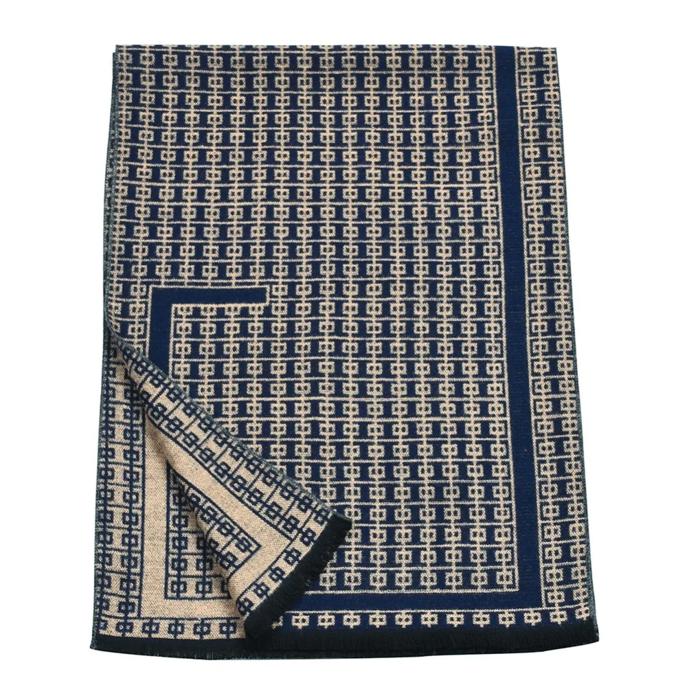 Winter Men's Double-sided Thick Warm Scarves Korean Fringe Cotton Neckwear Men Knit Big Long Shawl Wraps 180x30cm