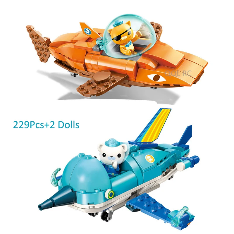 Конструктор Octonauts Serise тигр Акула парусник лодка игрушки для детей подарки
