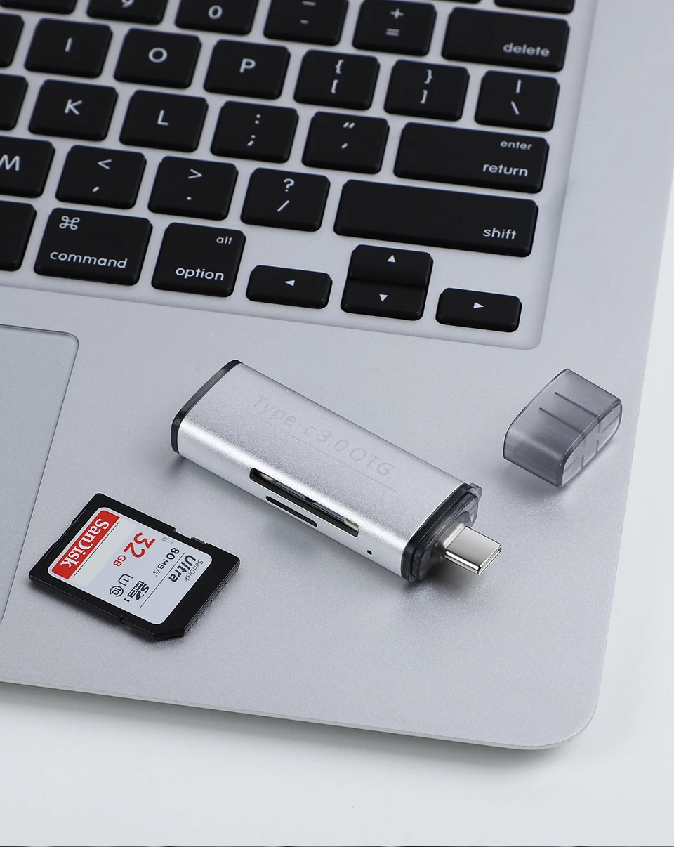 KUULAA type C USB 3,0 алюминиевый OTG телефон мульти карта памяти ридер адаптер кардридер для micro SD/TF microsd компьютер ноутбук