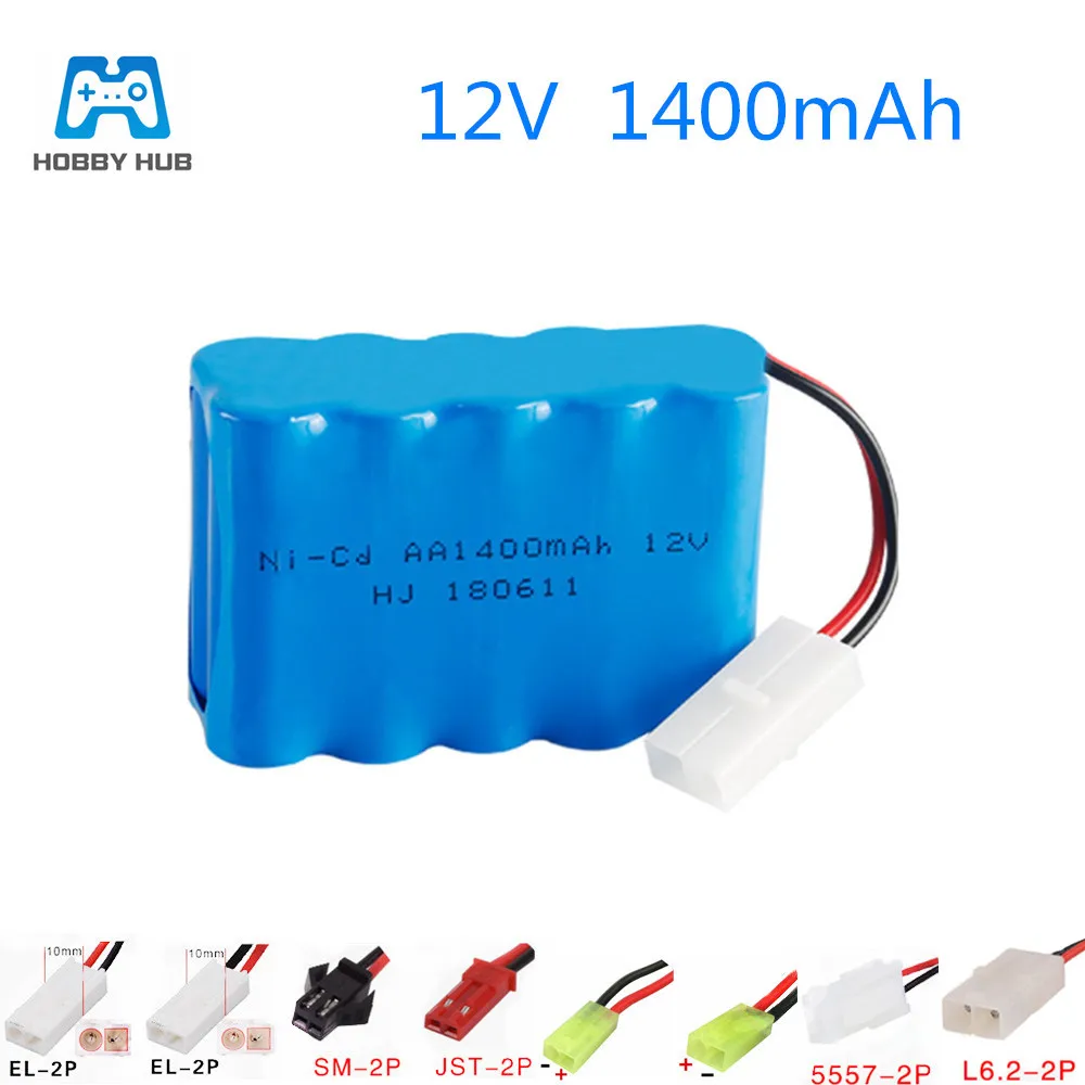 NI-CD 12 v 1400 mah AA батарея для радиоуправляемой лодки модели автомобиля игрушки танк с
