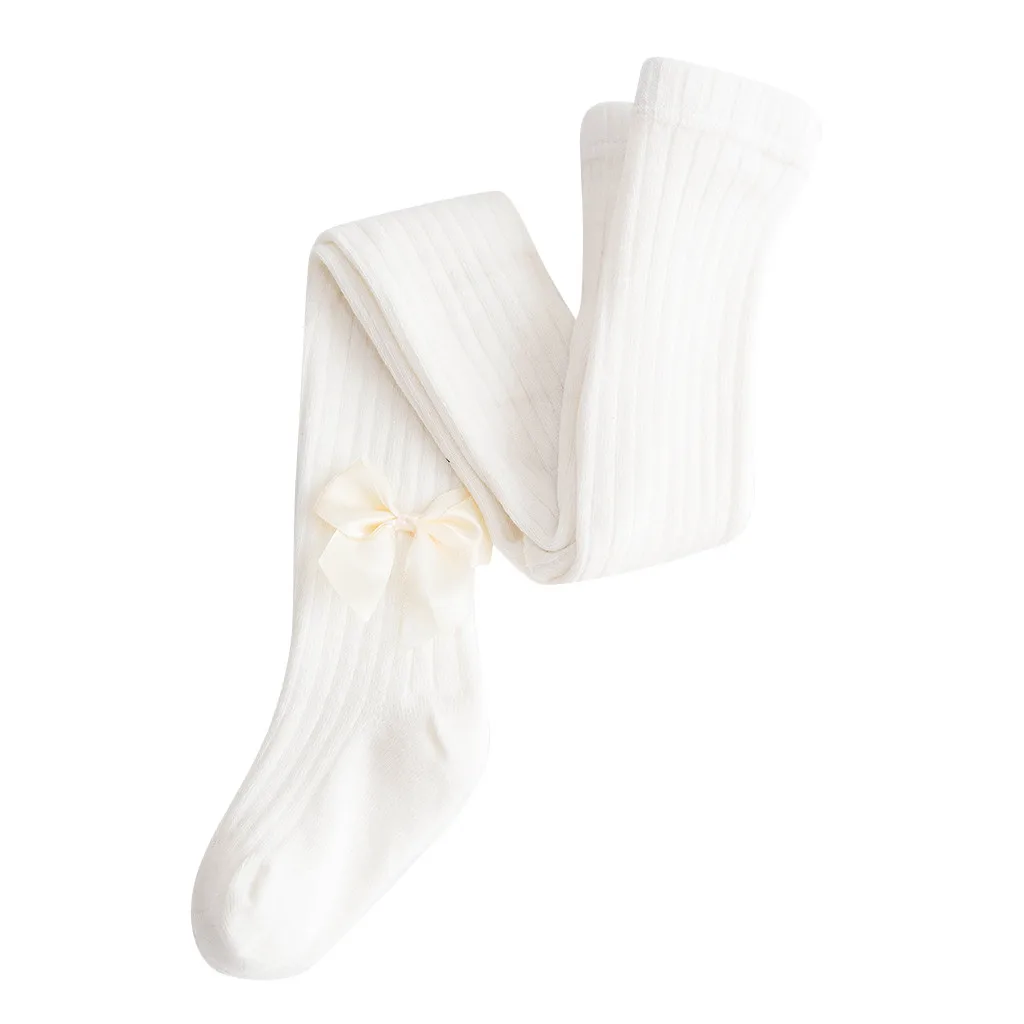 WH Toddler Cute Girls Bow Stockings Winter Toddler Kids Baby Girl Boy Cotton Warm Bow Tights Stockings Pantyhose Pants Trousers Hot - Цвет: WH