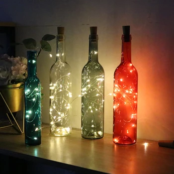 

2M 20LED Decorative Wine Bottle Light Cork Lamp DIY Powered Garland for Holiday Decoration Wedding Decoration Light with Battery