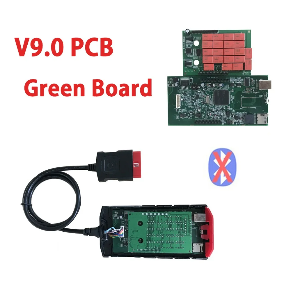 Горячая диагностический инструмент для delphis vci с bluetooth. R0 keygen obd автомобилей и грузовиков сканер+ полный комплект 8 автомобильных кабелей - Цвет: without bluetooth
