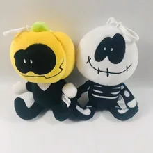 

10cm Friday Night Funkin Pump And Skid Plush Toys With Sound Kawaii Soft Stuffed Dolls Kids Gifts Cute Plushie Bag Pendants
