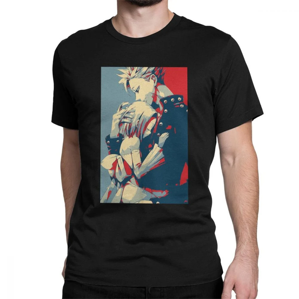 Men's T-Shirt The Seven Deadly Sins Crazy Short Sleeve Ban And Elaine Tee Shirt O-neck Tops Cotton Printing | Мужская одежда
