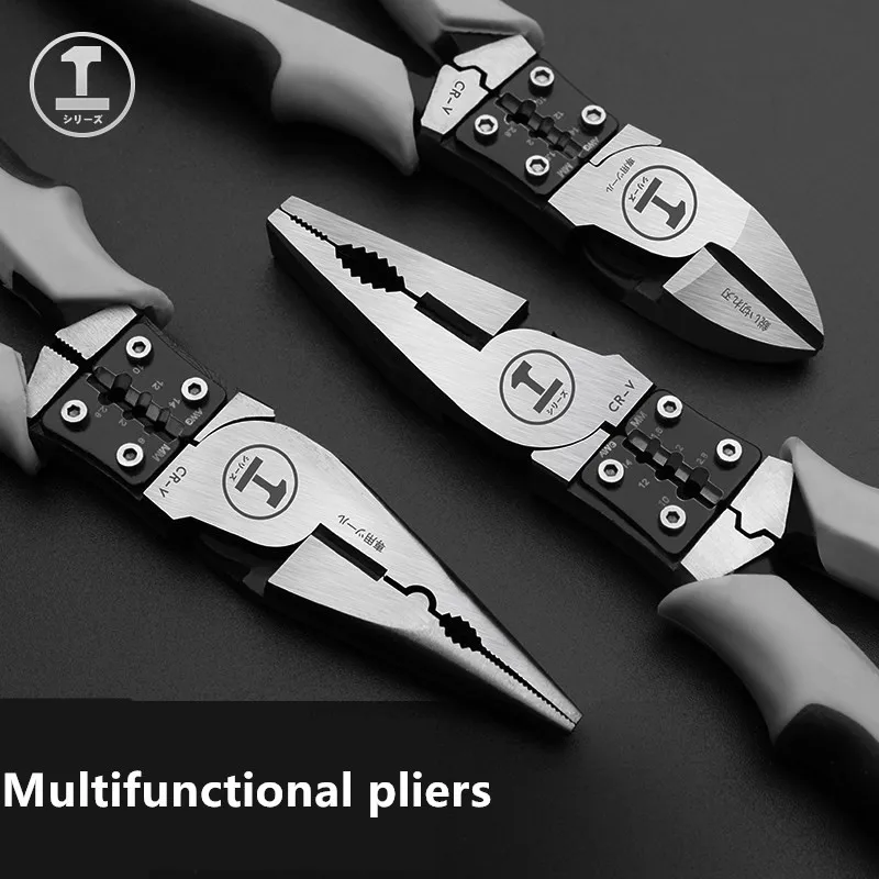 

Multifunctional Wire Pliers Labor-Saving Vise Industrial Grade Wire Stripper Pliers Manual Chrome Molybdenum Steel 7/9 Inch