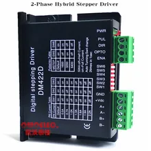 Motor atual atual 2.2a do jogo nema17 da tensão de entrada vdc 20-40 v 2 da fase dm422 do motorista deslizante híbrido de 2 fases dm422d de digitas, dm422