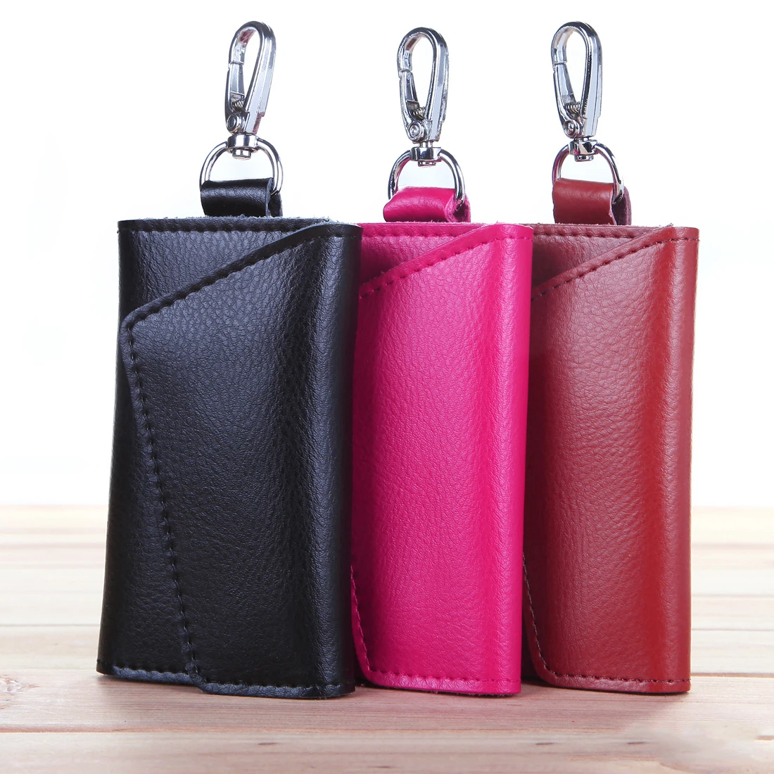 Брелок для ключей в стиле унисекс из натуральной кожи, органайзер для ключей, сумка для ключей, бумажник ключница, чехол для ключей, мини-сумка для карт, 1 шт