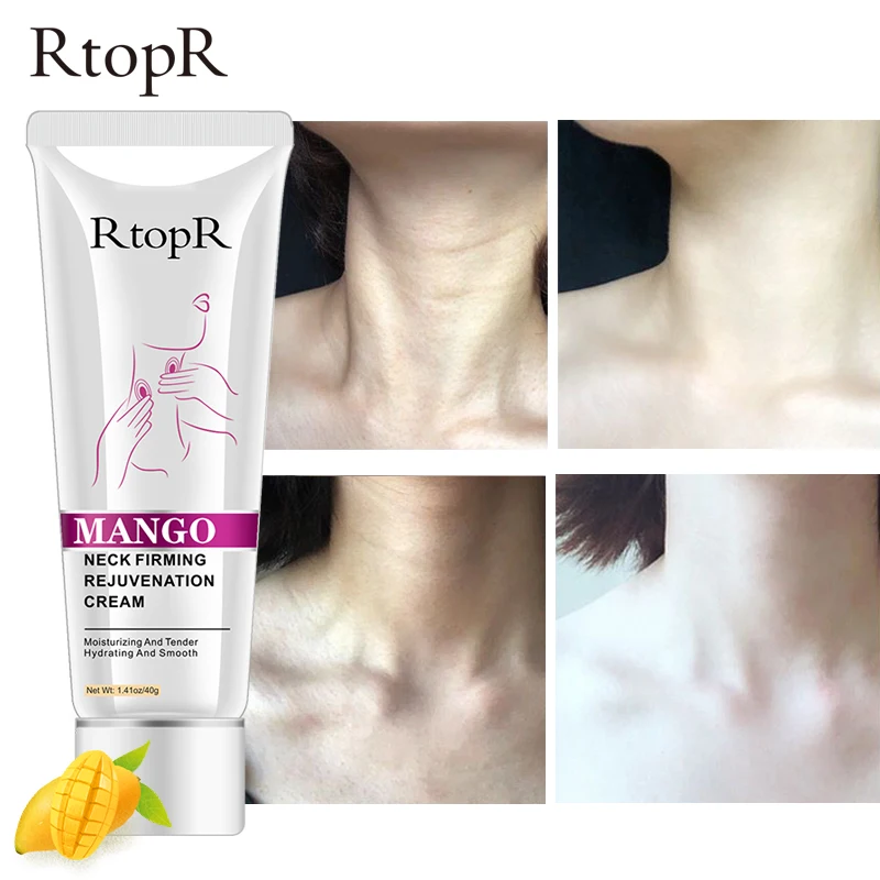

RtopR Neck Lifting Firming Rejuvenation Cream Anti-wrinkle Skin Whitening Moisturizing Neck Serum Repair Wrinkle Neck Care