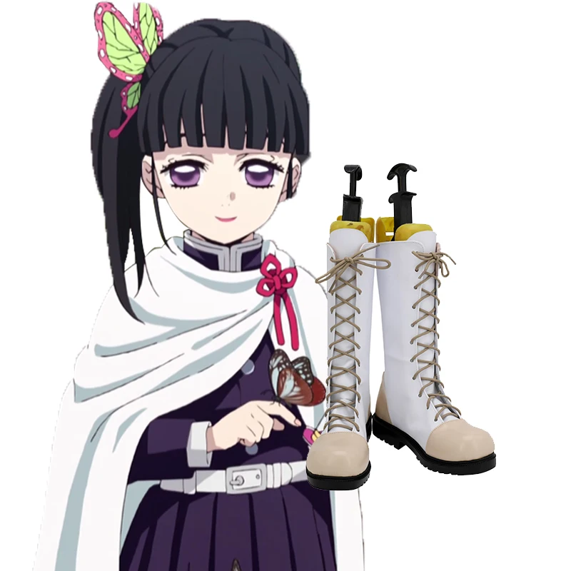 Аниме «Demon Slayer»: Kimetsu no Yaiba Tsuyuri Kanawo; белые ботинки