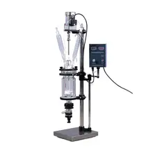 lab Jacketed Glass Reactor Vessel 110V 220V optional digital display Double-layer Reactor Glass Chemical 400ml ptfe teflon lined hydrothermal synthesis autoclave reactor lined vessel inner sleeve high pressure digestion tank
