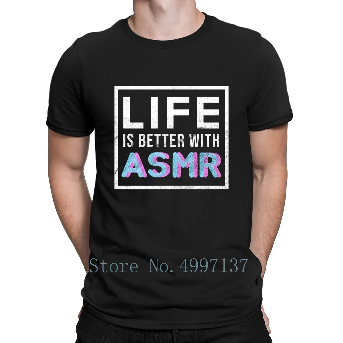 

Asmr Relaxe Relaxeation Whisperer T Shirt Letters Gift Plus Size 3xl Print Funny Pattern Tee Shirt Spring Autumn Shirt
