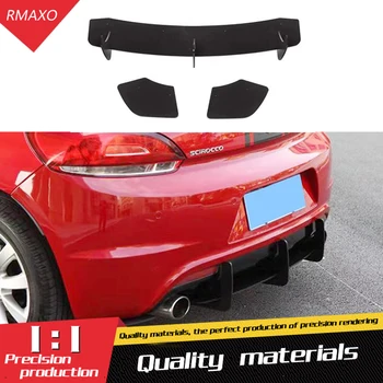 

For VW Scirocco R Body kit spoiler 2011-2016 For Scirocco R ABS Rear lip rear spoiler back Bumper Diffuser Bumpers Protector