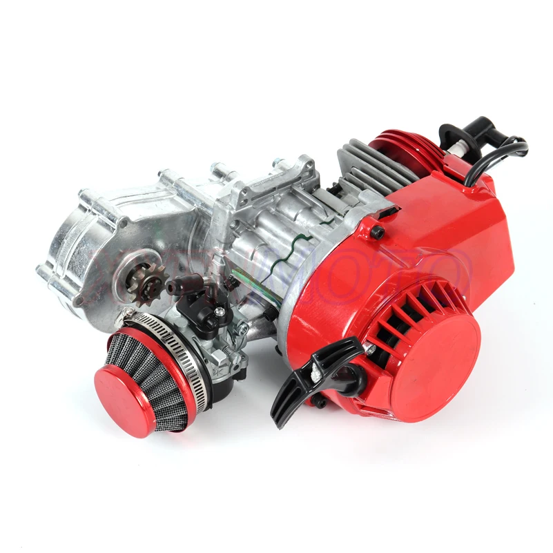 

49cc 2-stroke Motor Pocket Bike Engine Mini Dirt Bike ATV Engine With Air Filter With double chain gearbox
