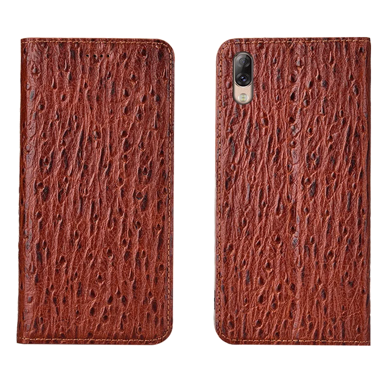 

Ostrich Pattern Genuine Leather Ultra Thin Card Slot Case For Sony Xperia L3/Sony Xperia L2 Magnetic Case Standing Cover Funda