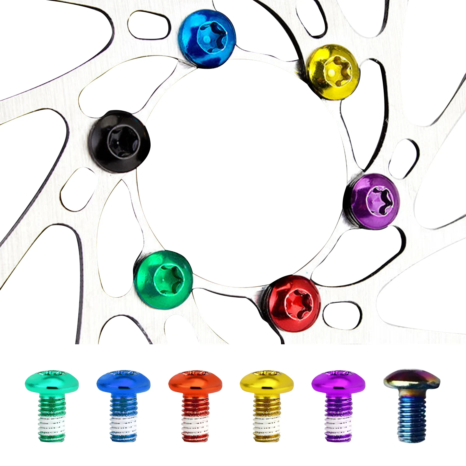 12 Bulloni Rotore Freno A Disco M5x10 Mm Mountain Bike T25 - Foto 4