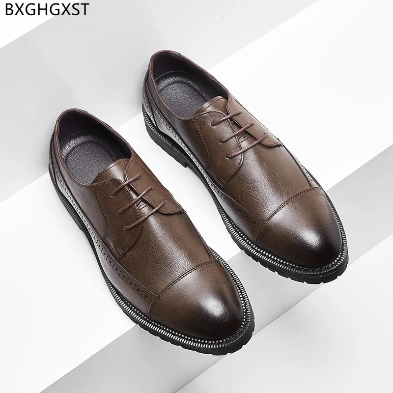 

Italian Elegant Shoes for Men Oxford Party Shoes for Men 2023 Brown Dress Shoes Mens Fashion Zapatos De Vestir De Los Hombres