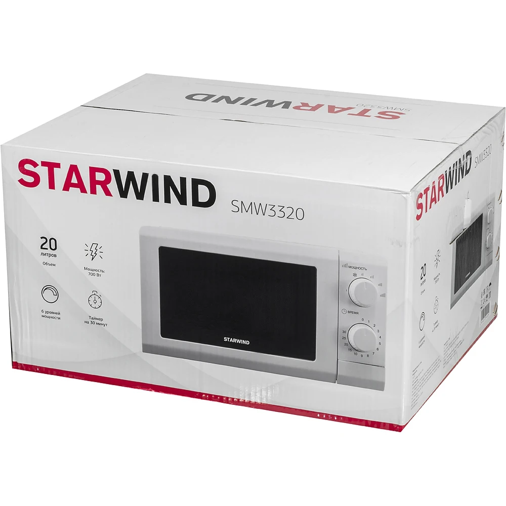 Микроволновая Печь Starwind SMW3320 20л. 700Вт белый