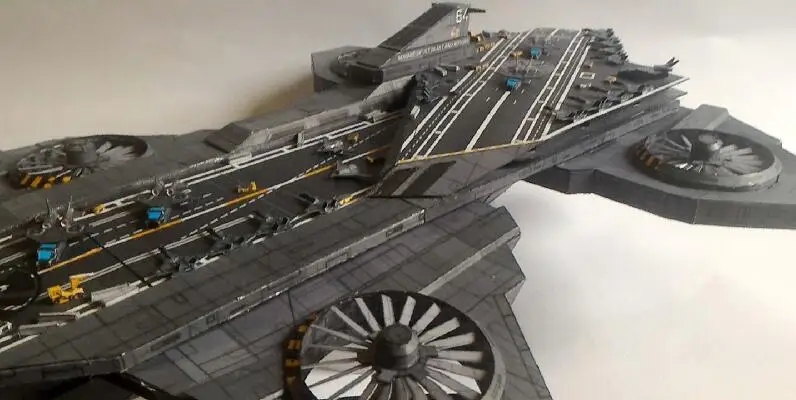 Marvel The Avengers Shield командный центр Helicarrier Бумага Формы Украшения ручной работы подарок Размер 45 см