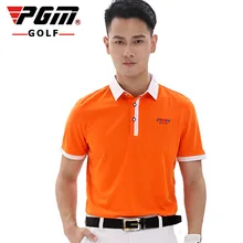 PGM, Мужская сухая футболка для гольфа, топы с короткими рукавами, отложной воротник, анти-пот, спортивная одежда для тенниса, гольфа, AA11816