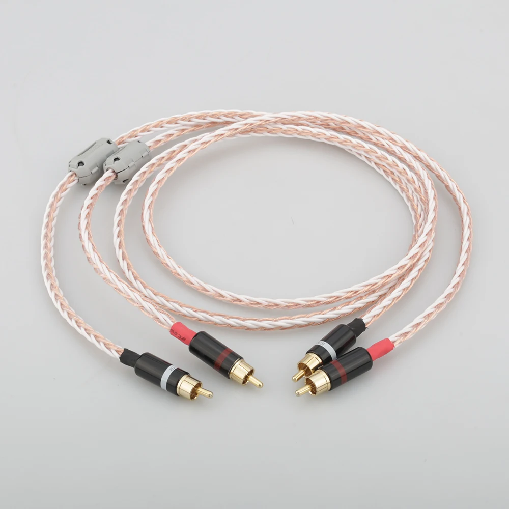 Кабель Audiocrast с RCA на Hi end HIFI OFC чистая медь серебро смешанный аудиопровод шнур