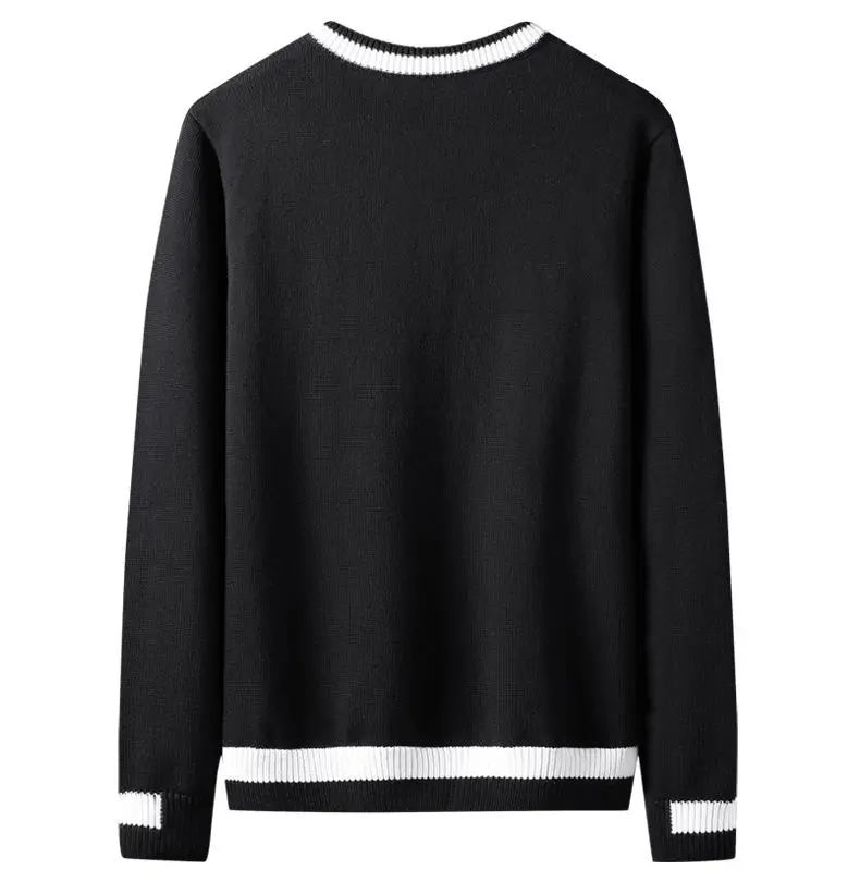 6Colors Fashion Sweaters Men Pullover 100% Cotton Solid Male Sweater Jumper Autumn Winter Crew-Neck Knitwear 2019 New MuLS Brand 17