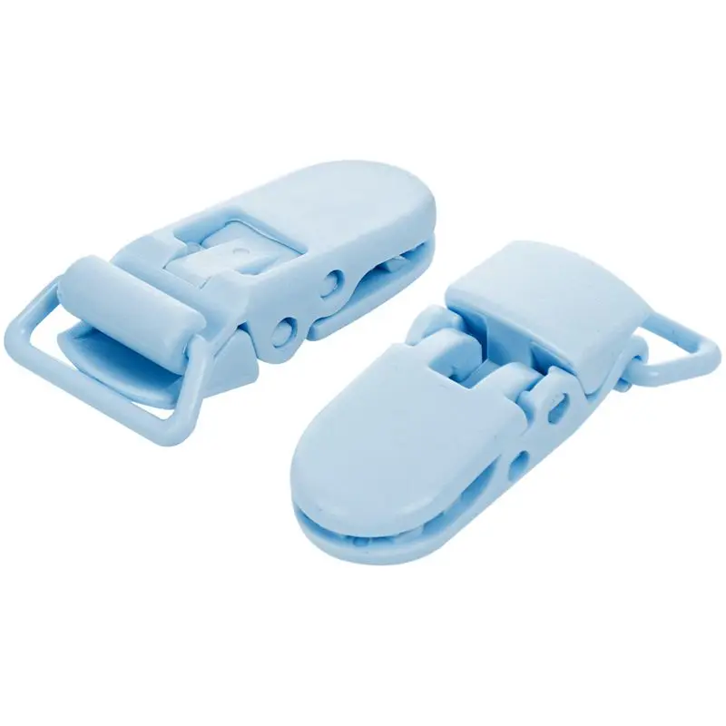 Light Blue 10 шт Детские Т-образные пластиковые соски зажимы пустышка стильный значок держатель - Цвет: Light Blue