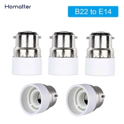 Homatter B22 To E14 Adapter Base LED Light Lamp Bulb Fireproof material Adapter Lamp Holder Base Converter Socket Change